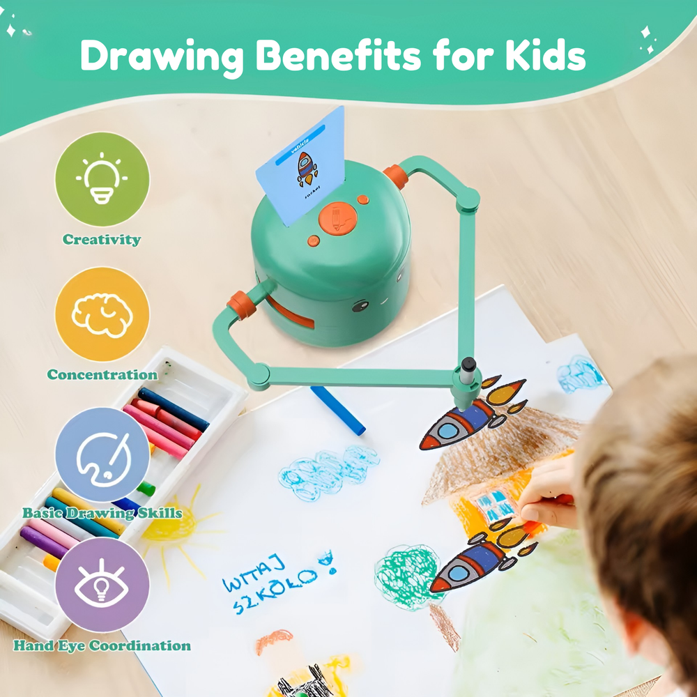 iDraw Robot Smart Drawing Toy for Creative Kids – Size Reference | Toki Toy Box