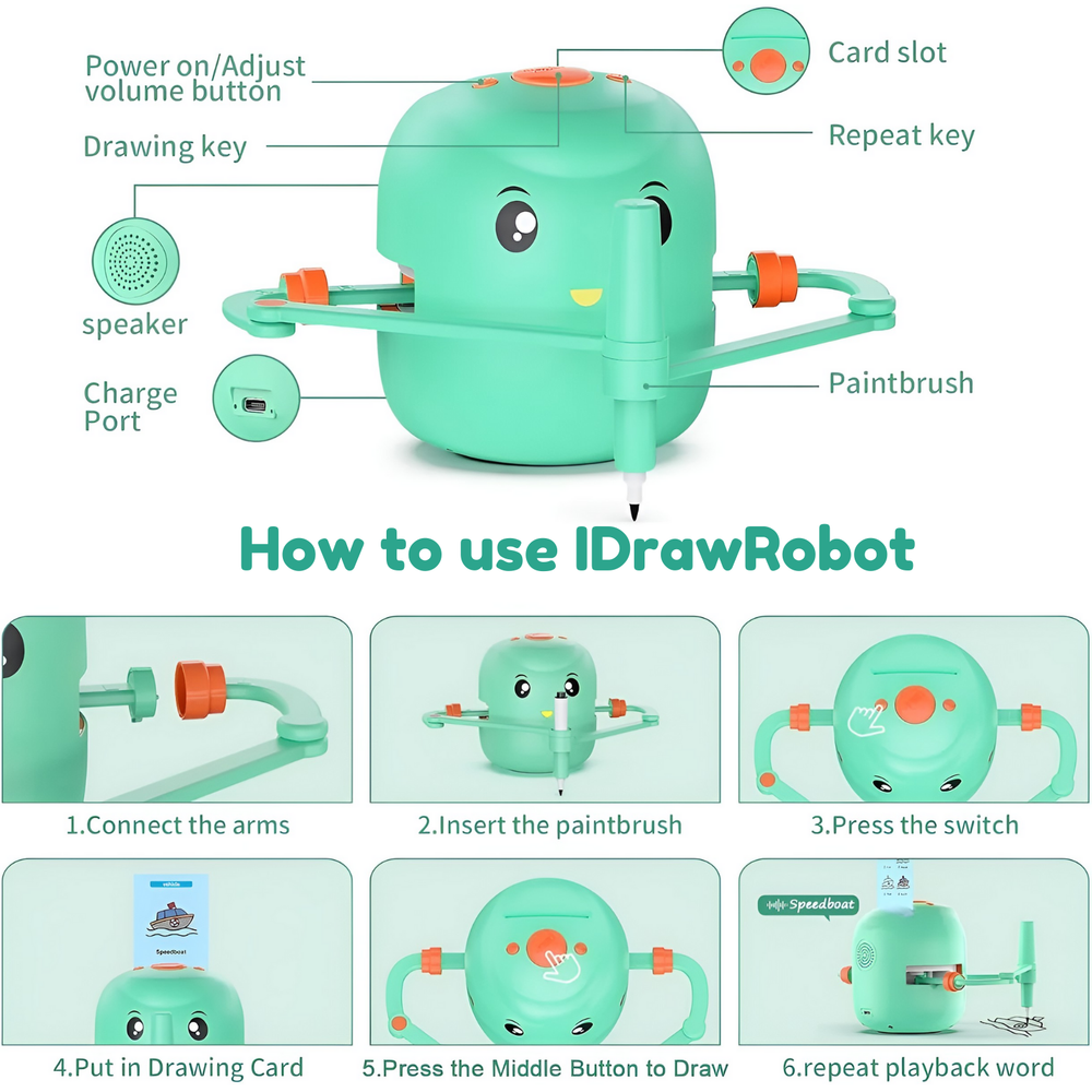 iDraw Robot Smart Drawing Toy for Creative Kids – Features | Toki Toy Box