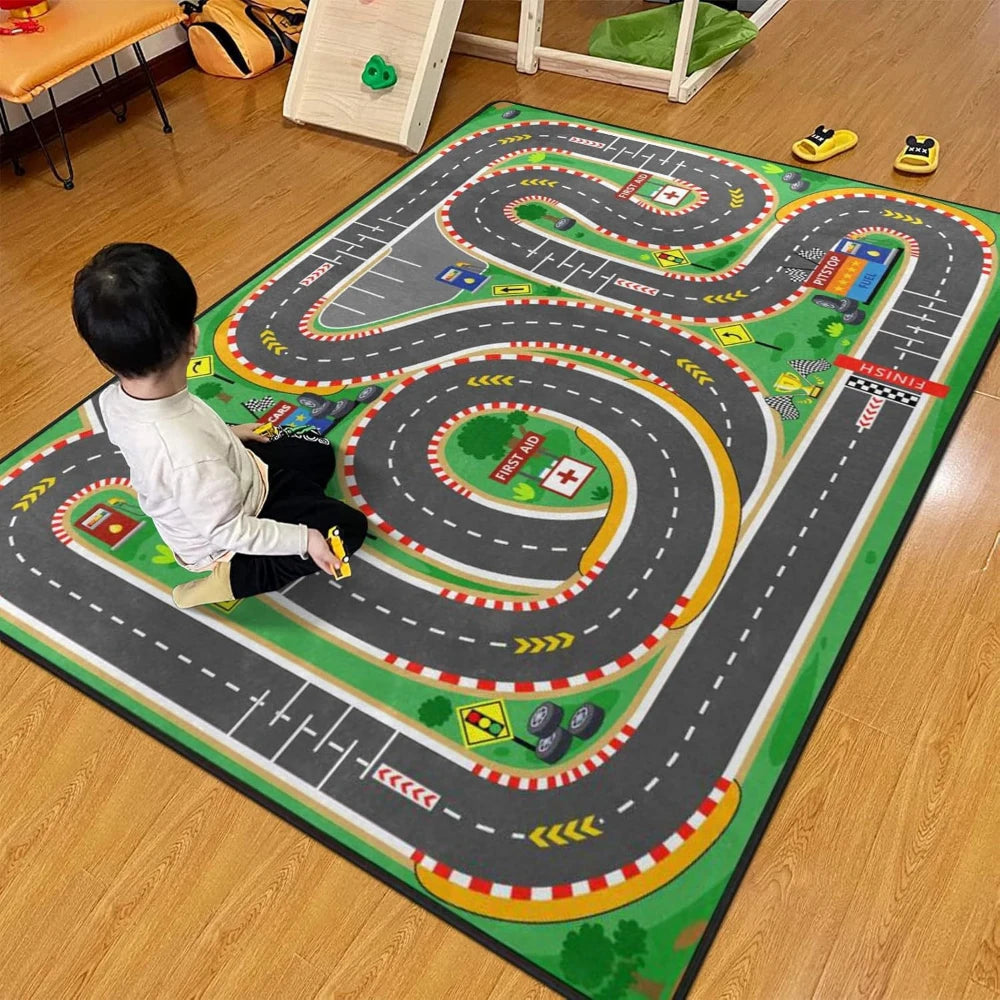 Racing Track Play Mat for Creative Car Adventures