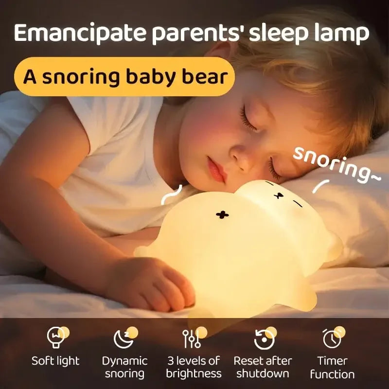 Cute Bear Night Light – Soft Glow Sleep Lamp for Kids - Toki Toy Box