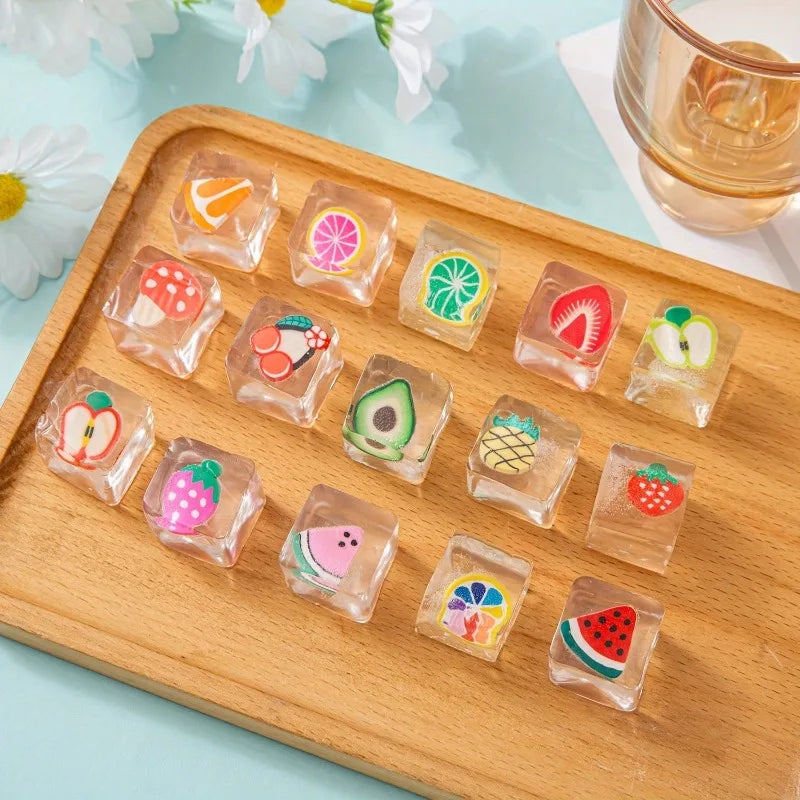 Fruit Ice Cube Squishy Pack Party Favor Stress Toys | Toki Toy Box