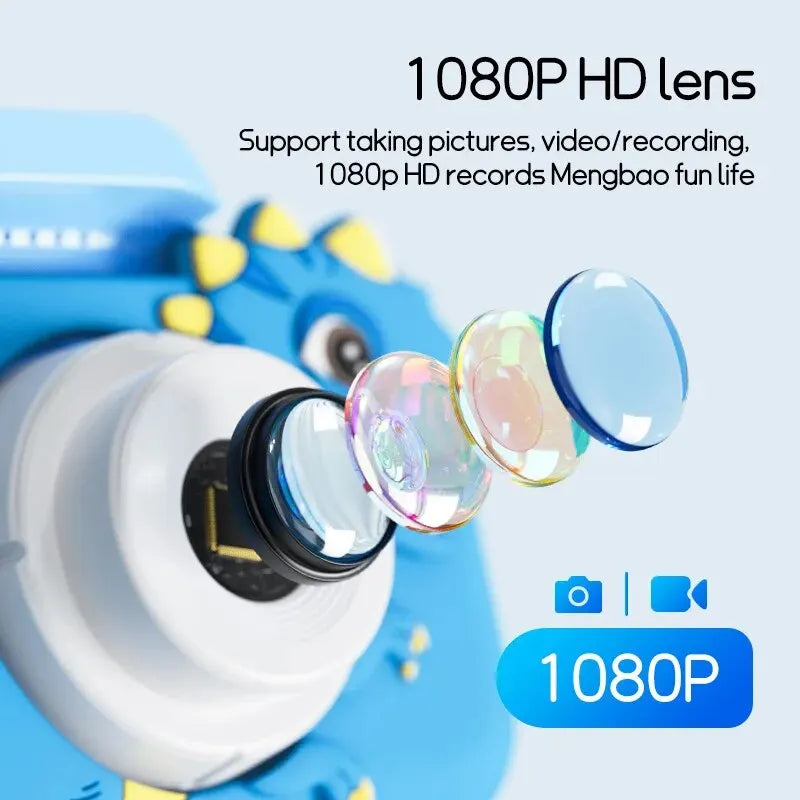 Mini Digital Kids Camera – 1080P HD, 8x Zoom, Dual Lens – Perfect Birthday Gift for Boys & Girls