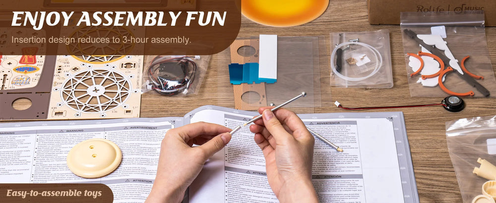 3D Wooden Music Box Puzzle – Dream Sakura Build Kit – View 23 | Toki Toy Box