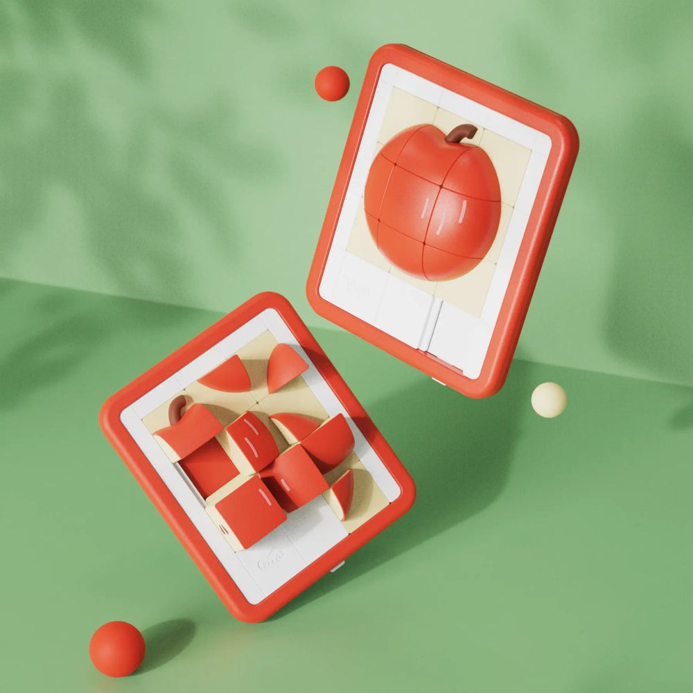 3D Apple Sliding Puzzle – Brain Game for Kids