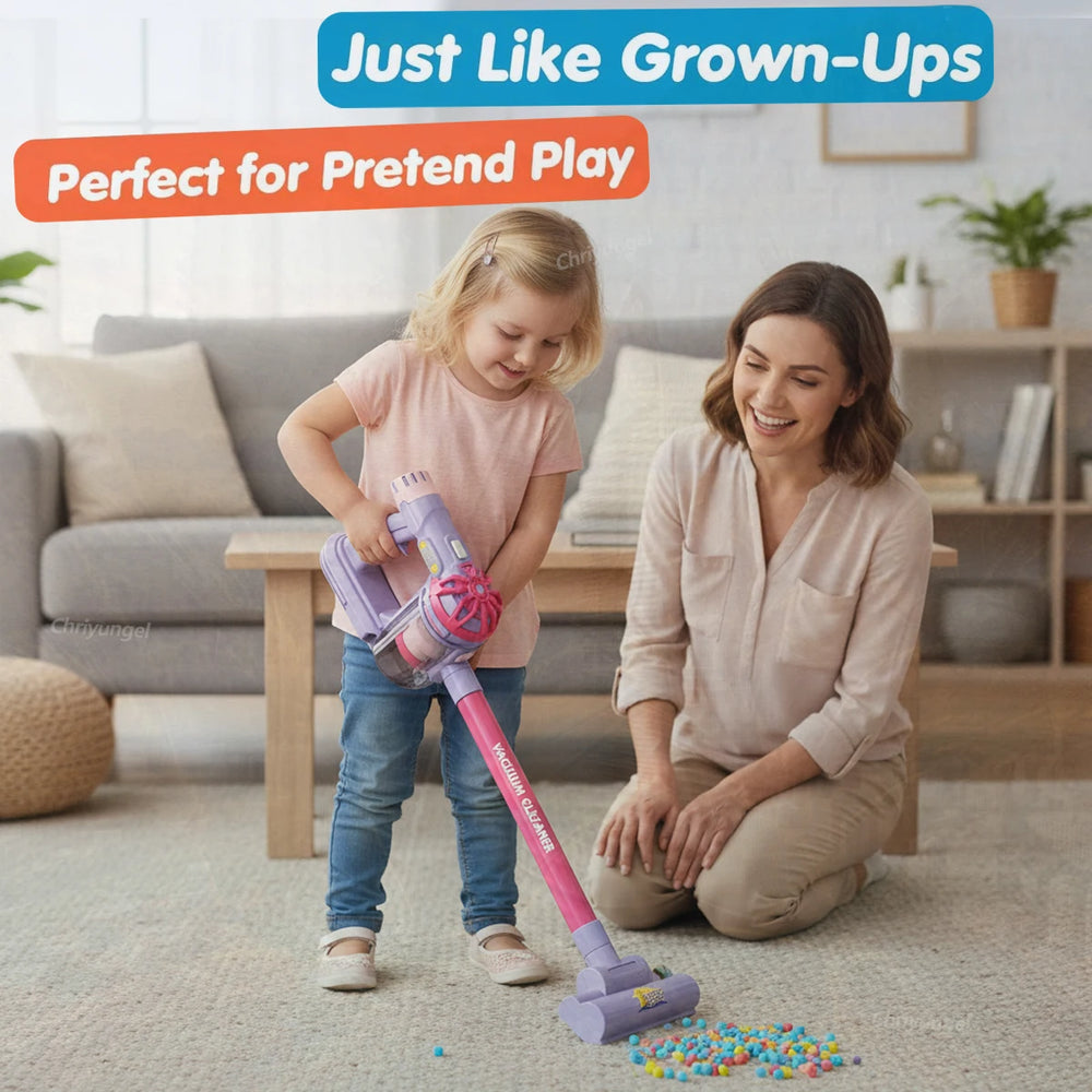 Kids Vacuum Cleaner Toy – Interactive Cleaning Play Set