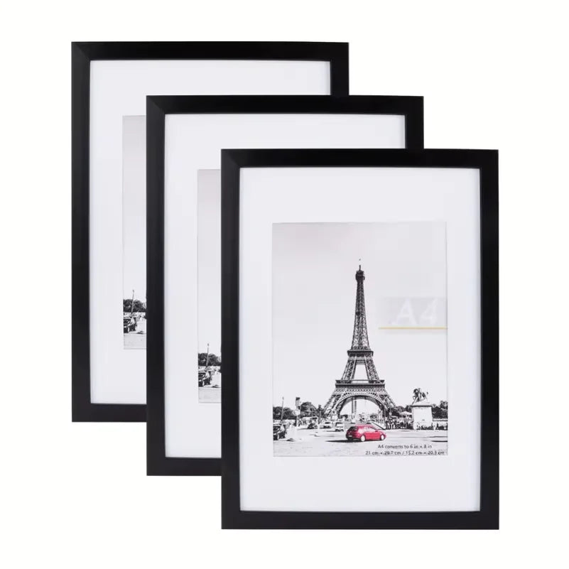 A4 Black Wooden Photo Frame | Elegant Wall Display