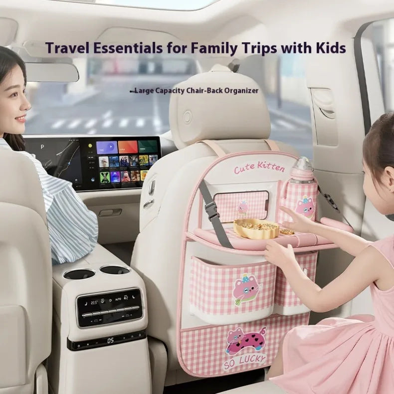 Kids Car Seat Organizer – Cartoon Kick Mat – Packaging | Toki Toy Box