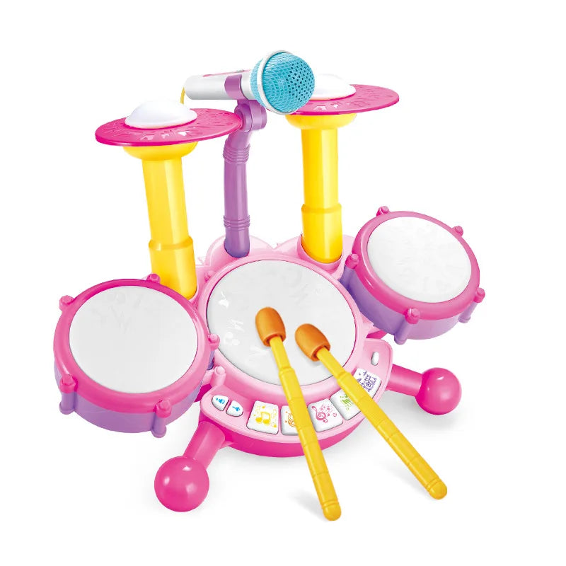 Kids Drum Set with Mic – Fun Music Play for Toddlers – Detail | Toki Toy Box