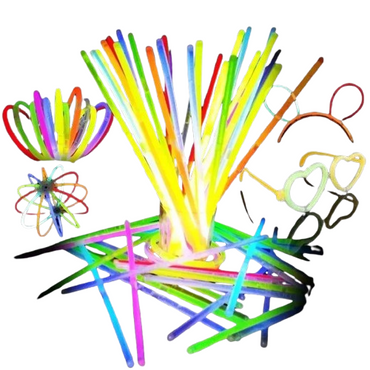 Colorful Glowing Matchstick Man Dance Props – with Glasses & Noise Makers