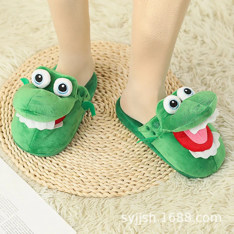Crocodile Slippers – Funny Moving Mouth Cozy Home Shoes