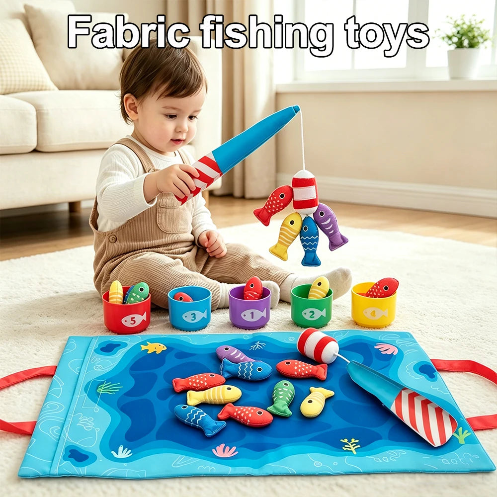 Montessori Fabric Fishing Game Soft Craft Toy | Toki Toy Box