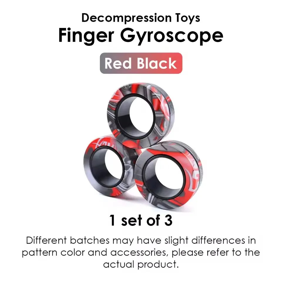Magnetic Fidget Rings Set | Focus & Stress Relief Toy