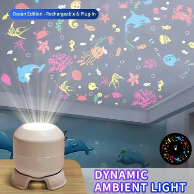 LED Ocean Projector – 360° Night Light