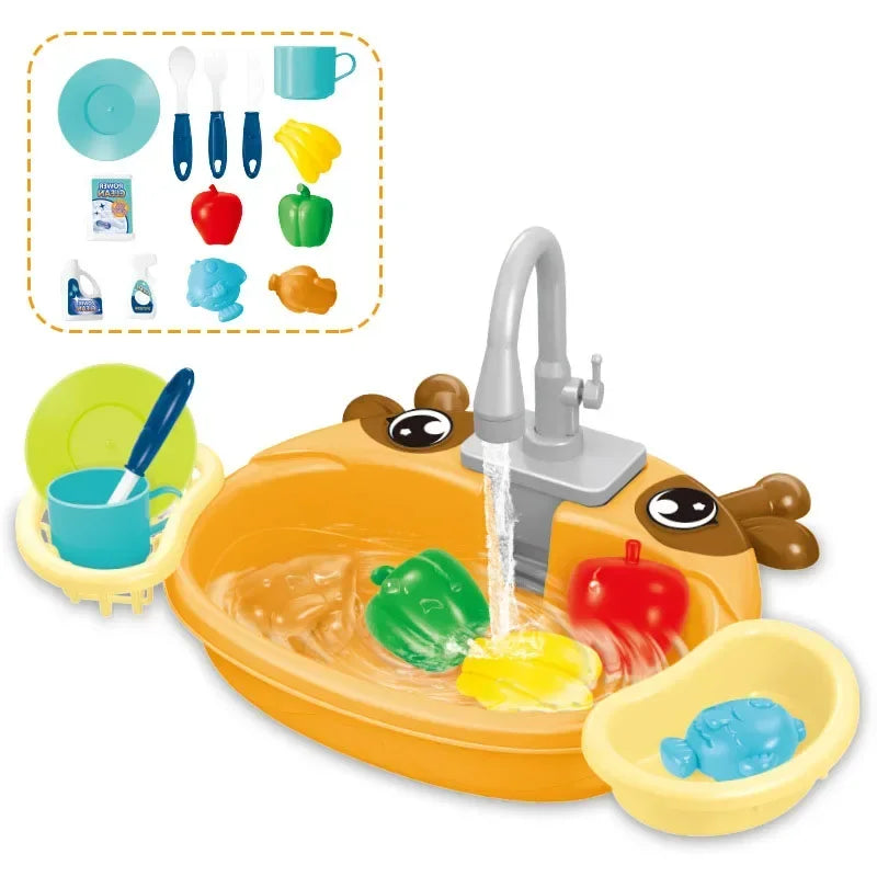 Kids Kitchen Sink Play Set with Running Water – View 11 | Toki Toy Box