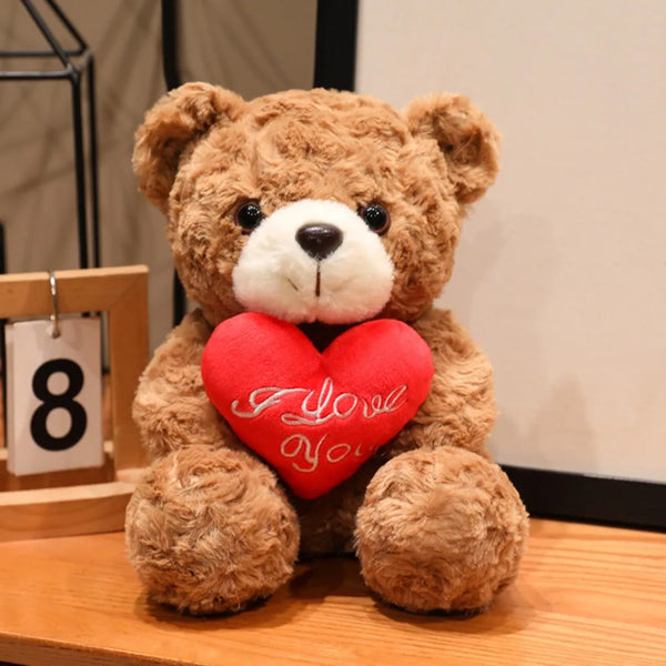 Rose Heart Teddy Plush – Cute Gift Bear