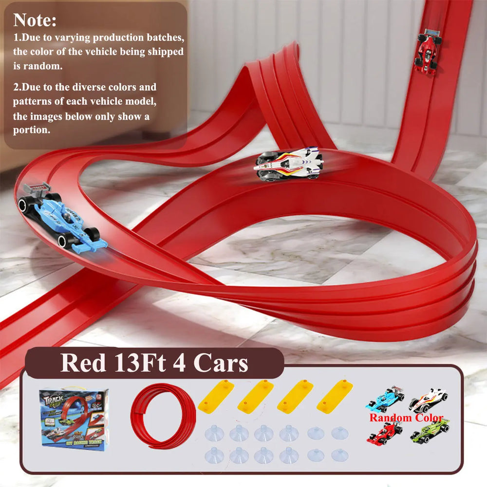 Flexible Roll-Up Race Track – Double-Lane Car Ramp