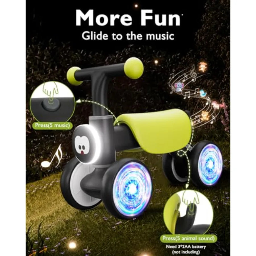 Glow Wheel Balance Bike for Toddlers | TokiToyBox