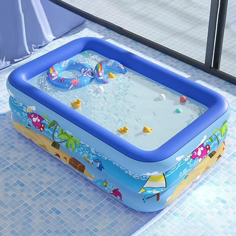 Inflatable Kids Swimming Pool – Portable Summer Splash Pool