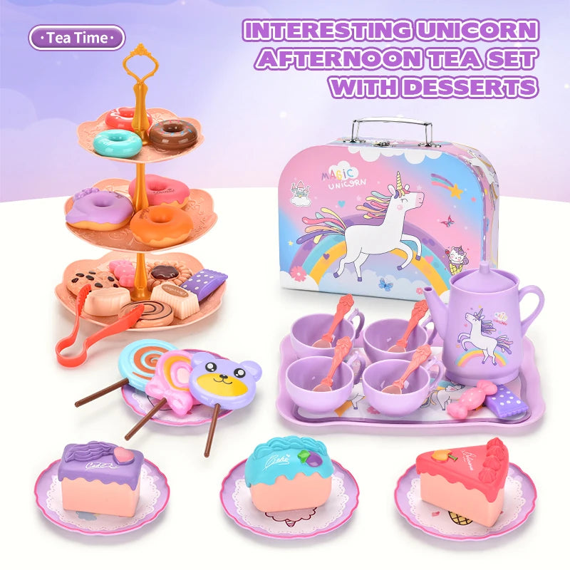 44-Piece Pretend Tea Party Set – Creative Play Kitchen Toy