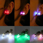 7-Piece LED Light-Up Stud Earrings – Crown Design, Stainless Steel, Perfect for Parties & Outdoor Concerts