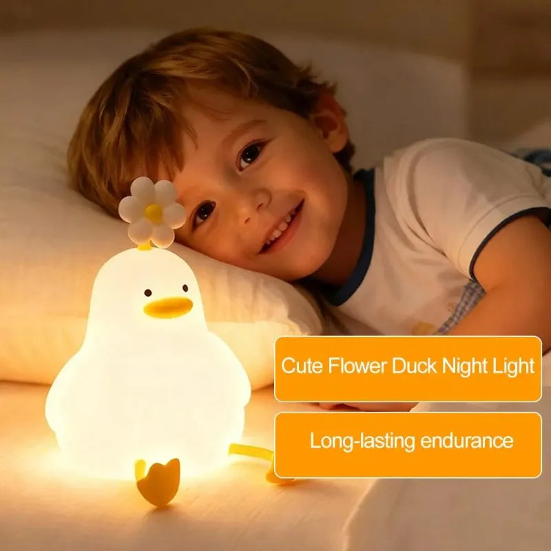 Touch-controlled duck night light bedtime buddy