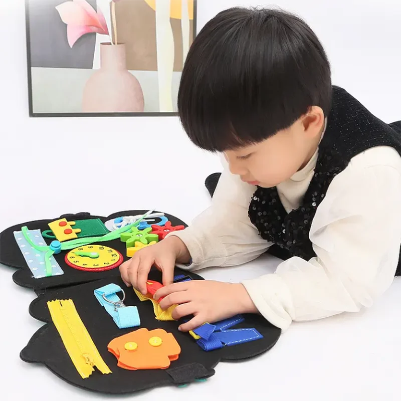 Montessori Busy Board Travel Bag for Curious Kids - Toki Toy Box