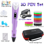 3D Printing Pen Set for Kids – DIY Creative Gift with Power Adapter & 12-Color PLA Filament (36M)