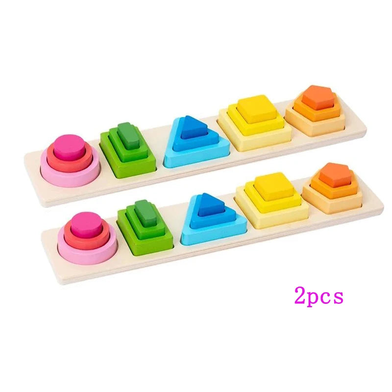 Montessori Wooden Shape Sorting Toy for Toddlers