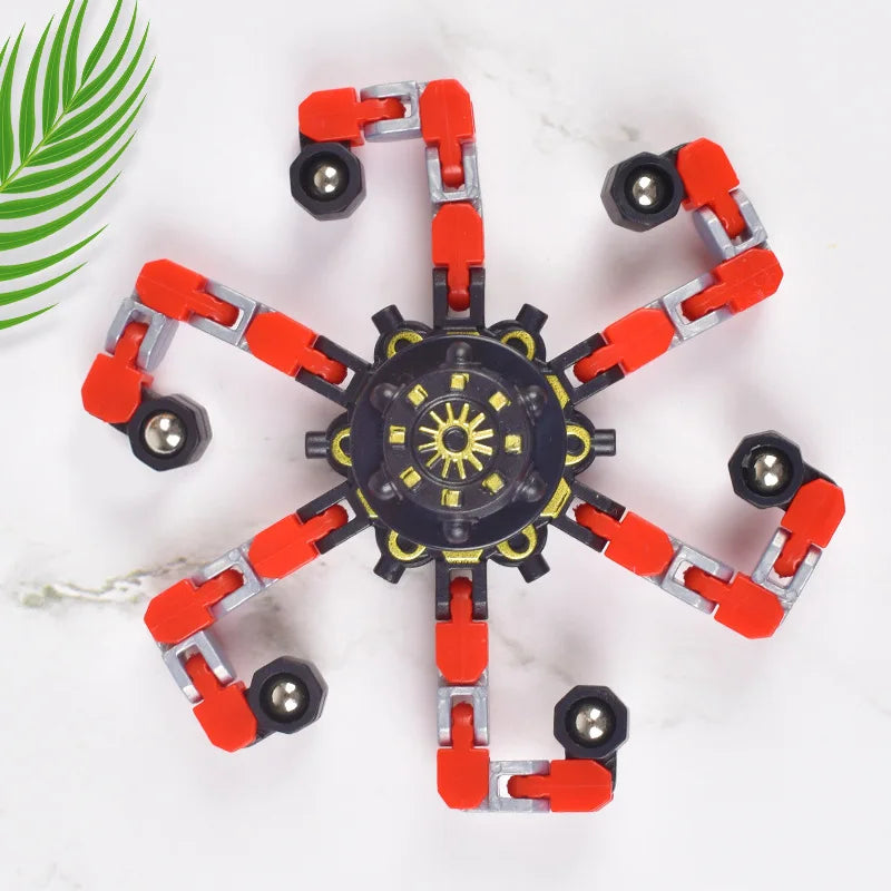Transforming Fidget Spinner Chain – Twist & Spin Toy