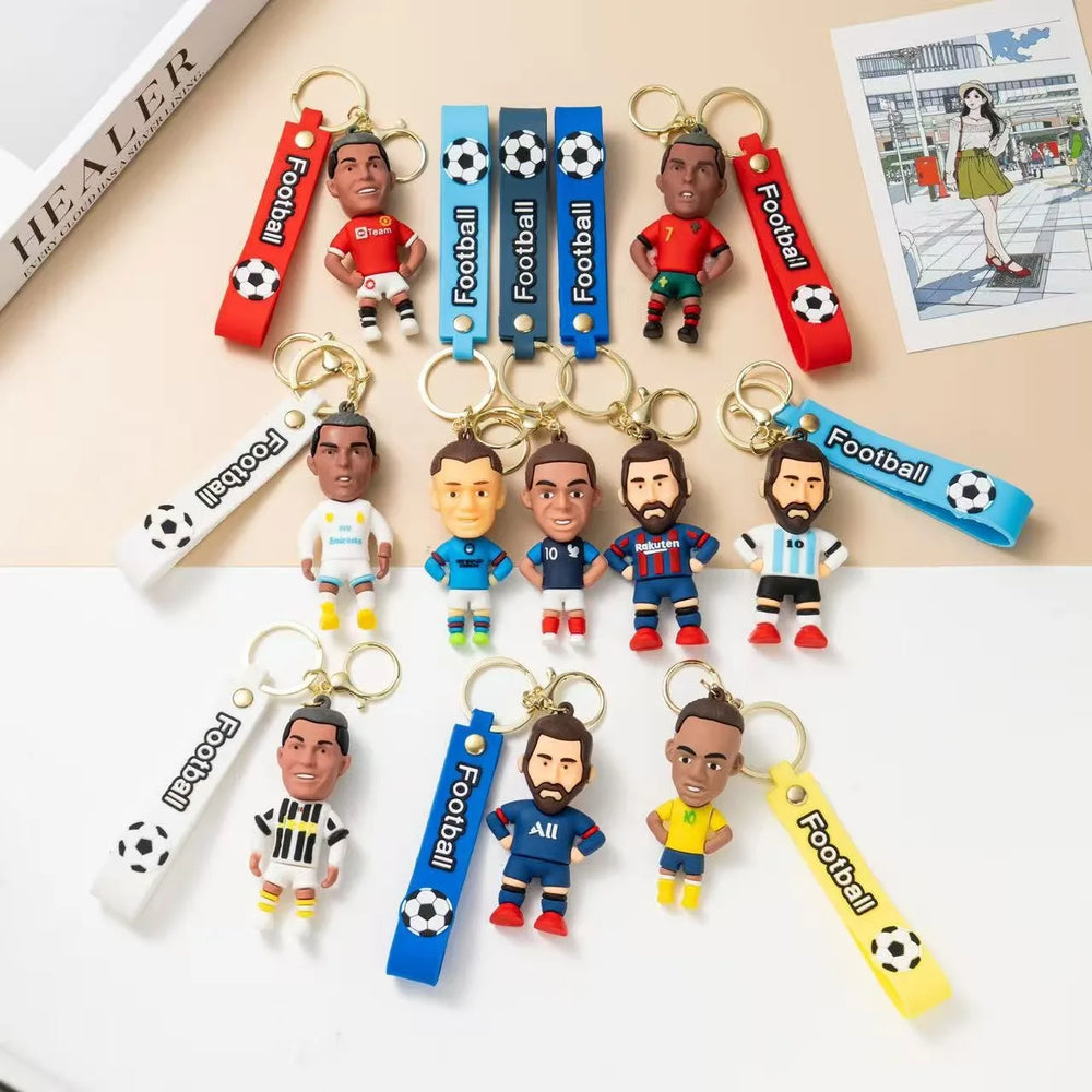 Football Player Keychain Set – 6 Collectible Figures