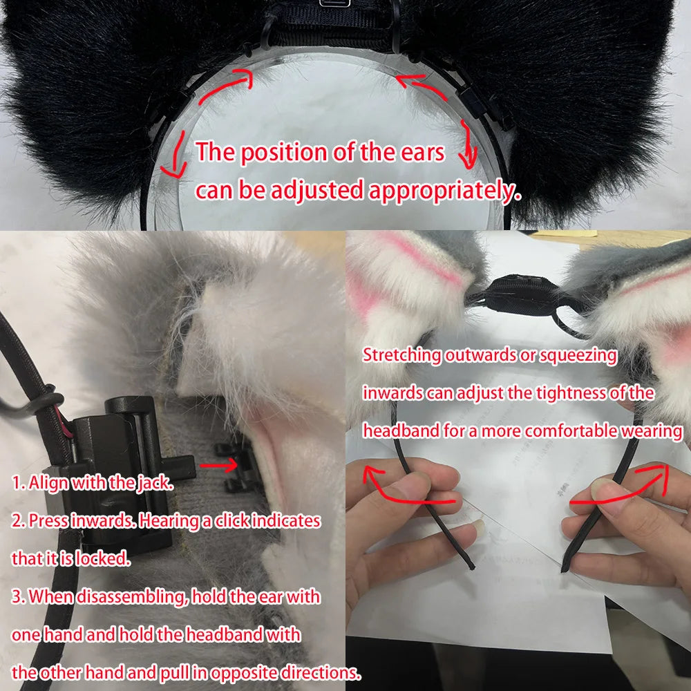 Moving Cat Ears Headband – Touch Responsive Cosplay | Toki Toy Box – Detail | Toki Toy Box