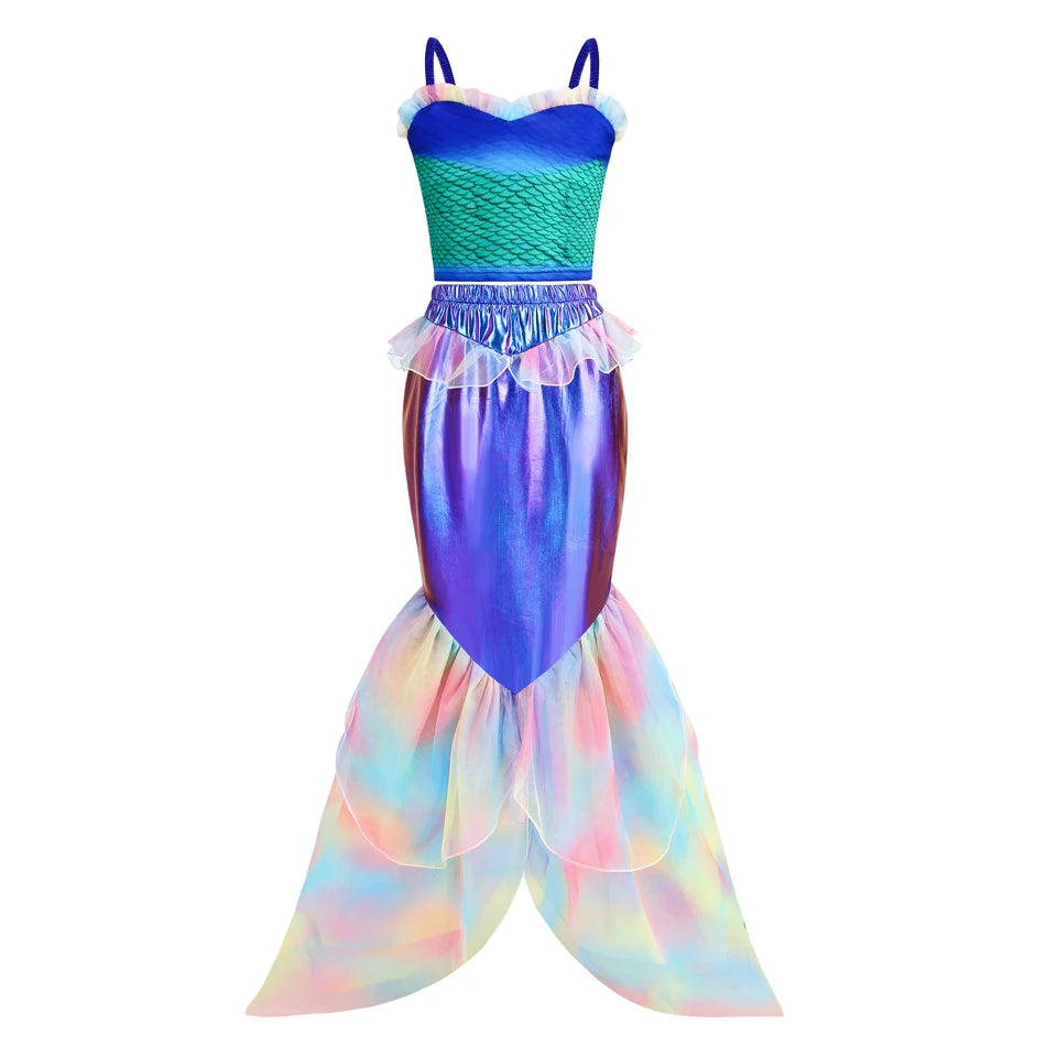 Sparkling Ocean Princess Dress for Kids