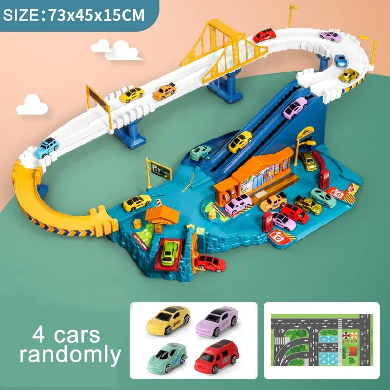 Dinosaur Rail Adventure Set – Interactive Racing Track Toy