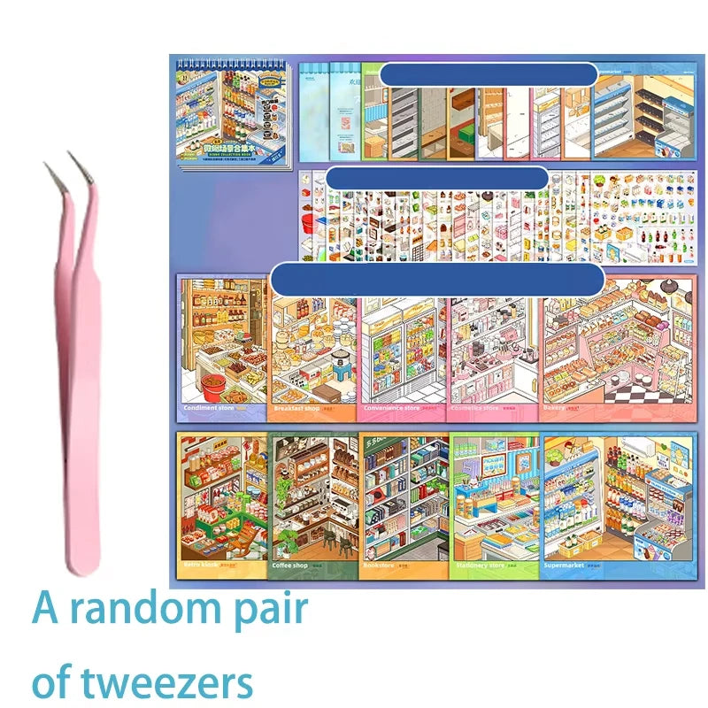 3D Mini Scene Sticker Book – DIY Creative Set