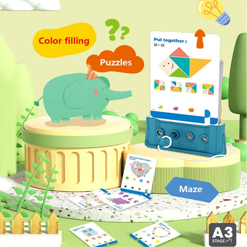 Montessori Lock Puzzle Board – 3-Level Logic Game