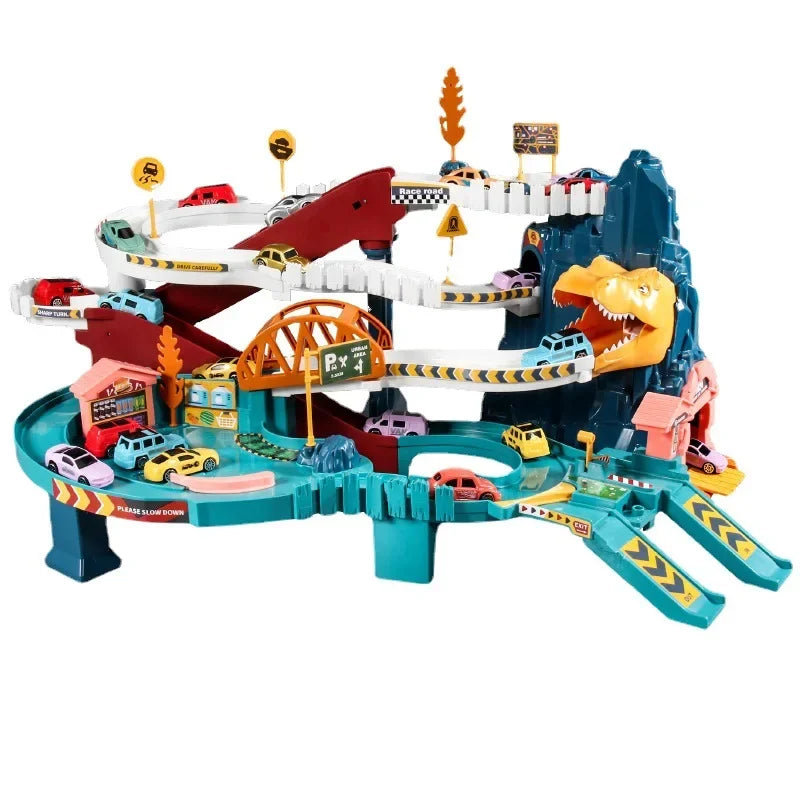 Dinosaur Rail Adventure Set – Interactive Racing Track Toy