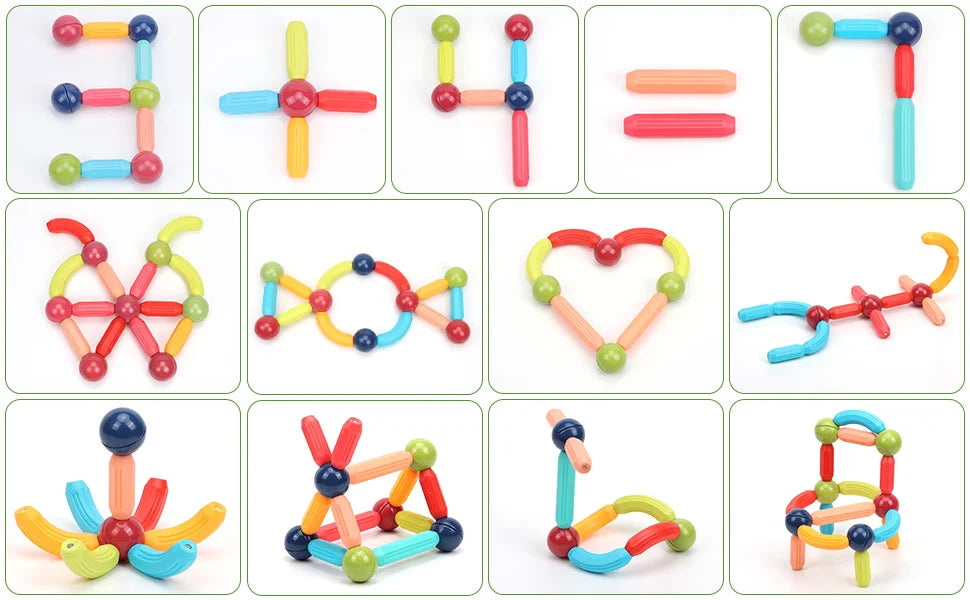 Magnetic Sticks – Build Examples | Toki Toy Box