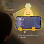 LED Dimmable Duck Night Light – USB Rechargeable Silicone Lamp for Bedroom