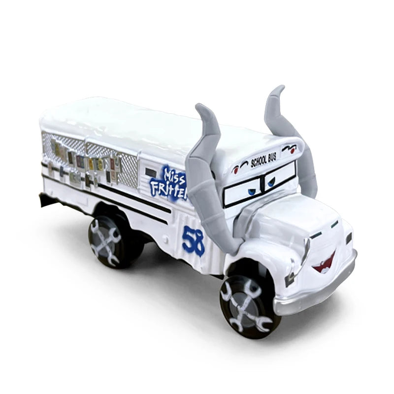Cartoon Race Car Die-Cast Toy – Pull Back Fun