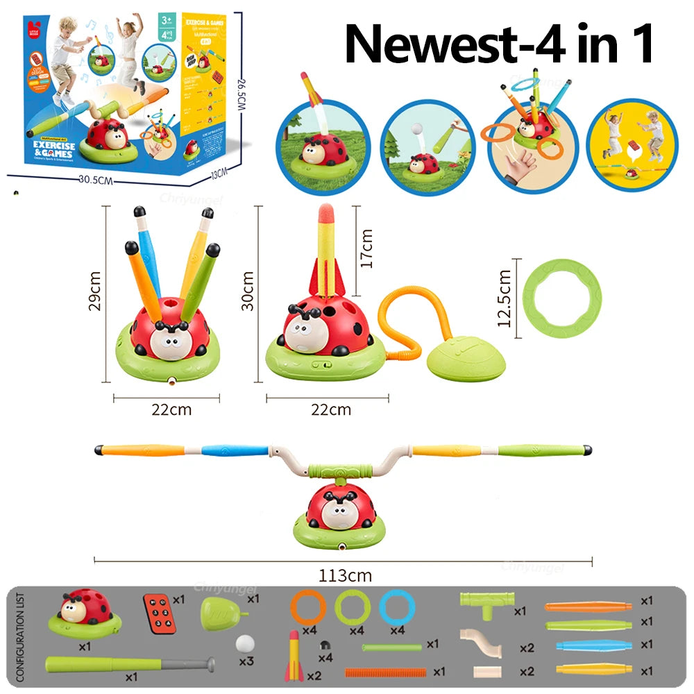 Musical Rocket Launcher Game – 3-in-1 Outdoor Play Set