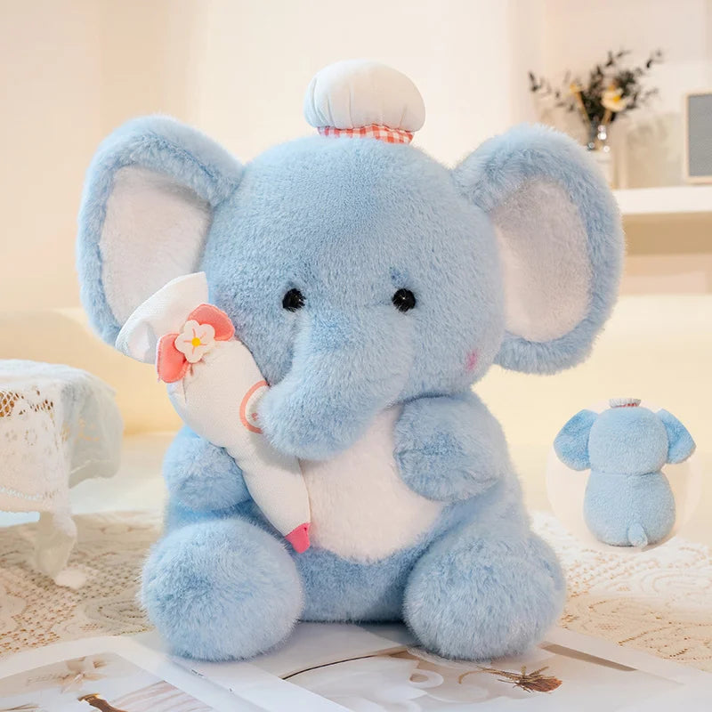 Elephant Plush – Soft Fluffy Detail | Toki Toy Box