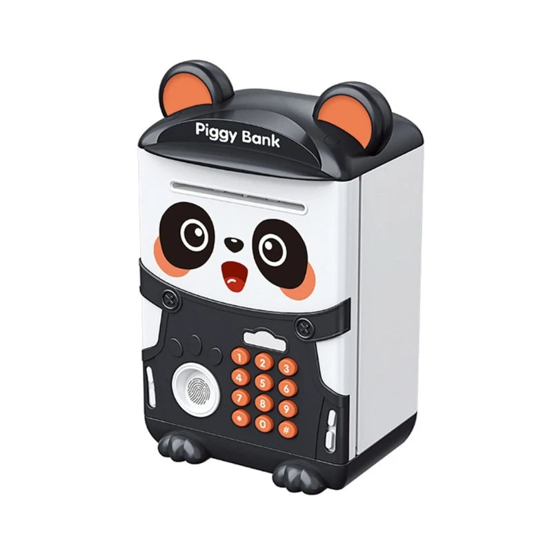 Electric Piggy Bank Kawaii Panda Moneybox Password Fingerprint Banks To Save Cash Coin Toy for Children Birthday Christmas Gifts
