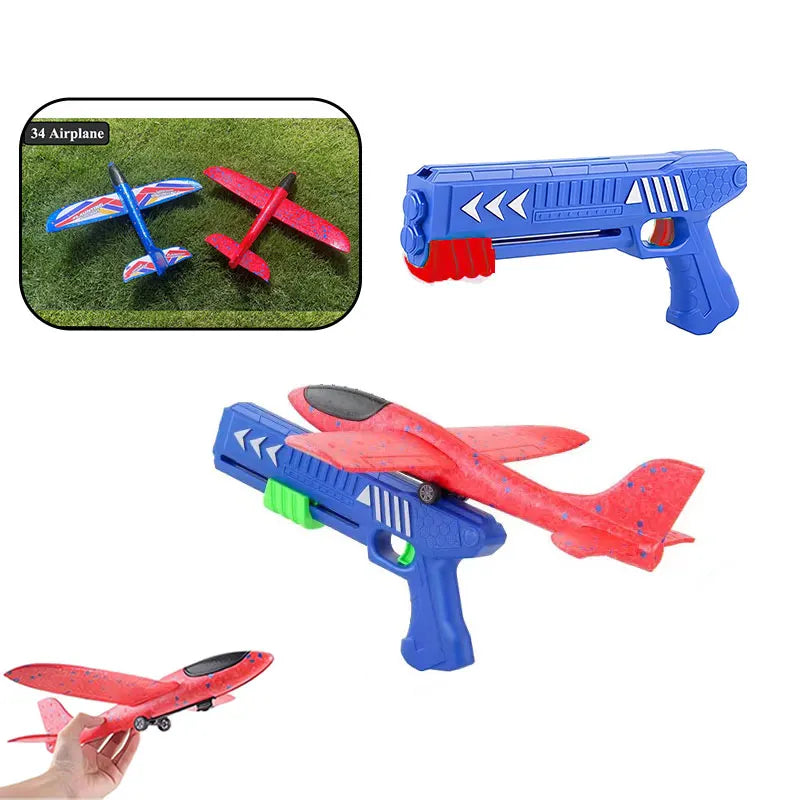 Foam Plane Launcher Toy – Long Distance Outdoor Fun