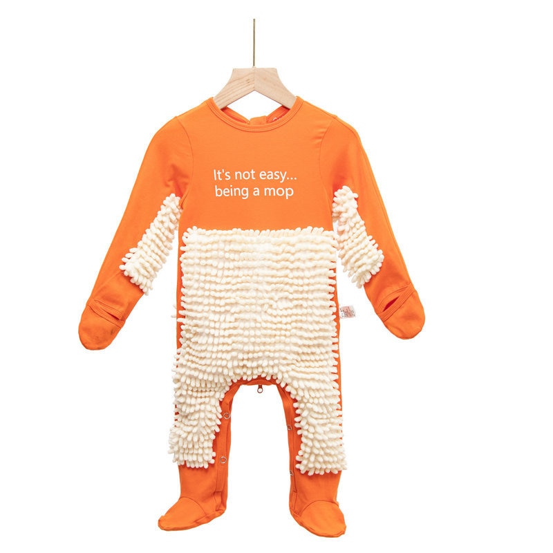 Meet the Mopster – Baby Crawling Mopping Jumpsuit