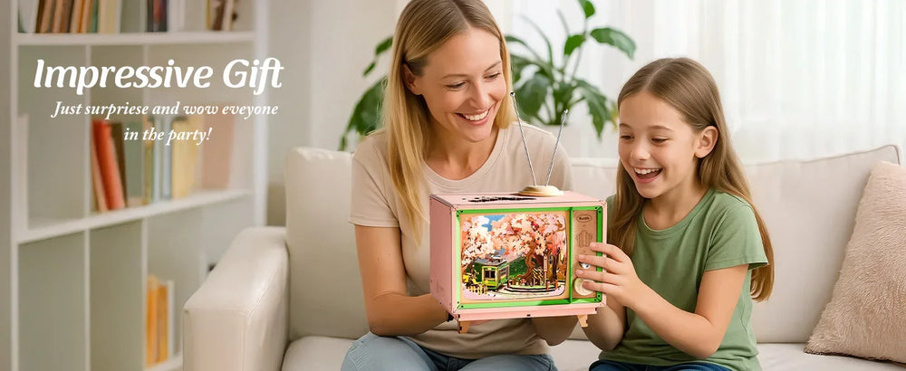 3D Wooden Music Box Puzzle – Dream Sakura Build Kit – View 15 | Toki Toy Box
