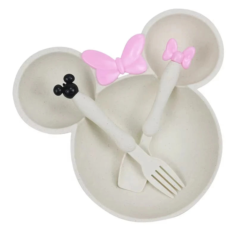 Wheat Straw Kids Dinner Set for Easy Self-Feeding