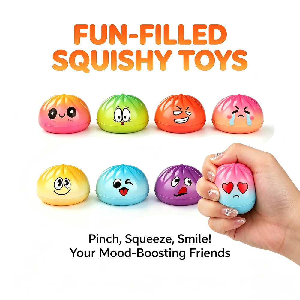 Squishy Bun Stress Toy 3-Pack Musical Squeeze | Toki Toy Box