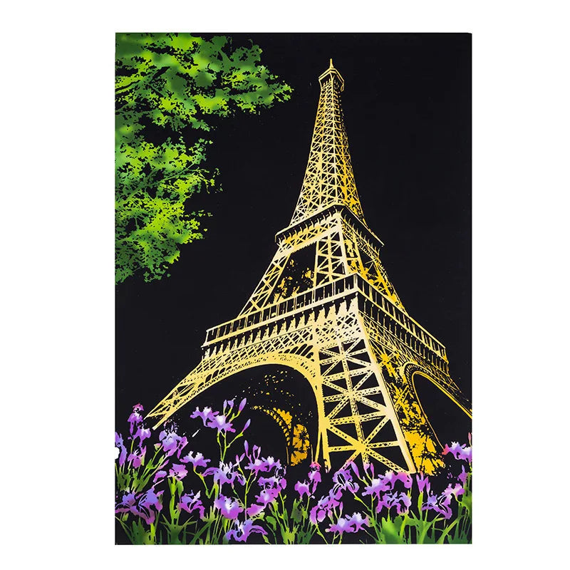 Scratch Art City Landmarks Kit – Creative DIY Decor