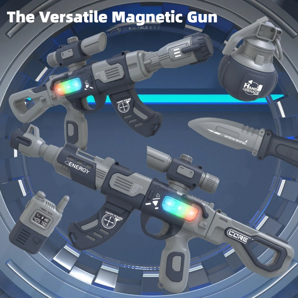 Magnetic DIY Blaster Builder Toy with Sound Effects