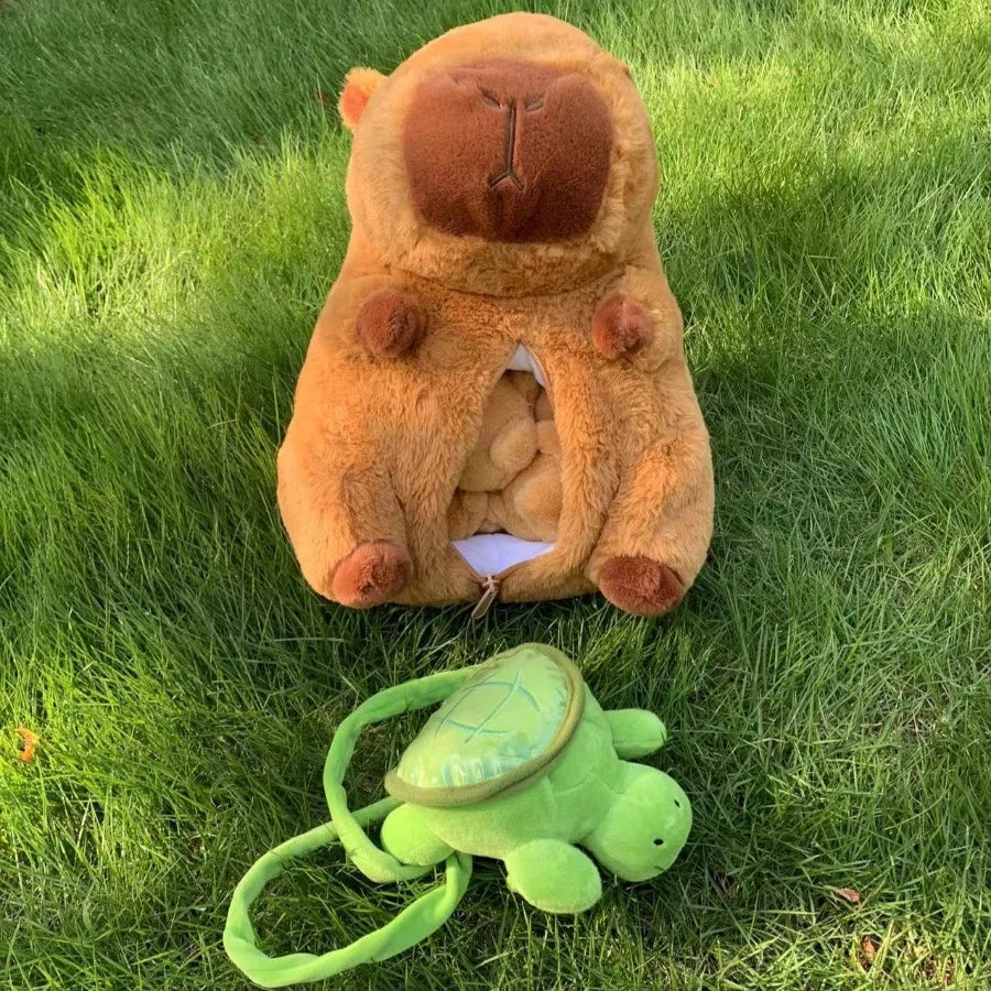Capybara Plush Family Set with 4 Babies | Toki Toy Box – In Use | Toki Toy Box
